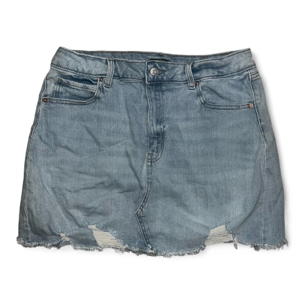 Wild Fable Jean Mini Skirt Distressed Medium Wash Size 14